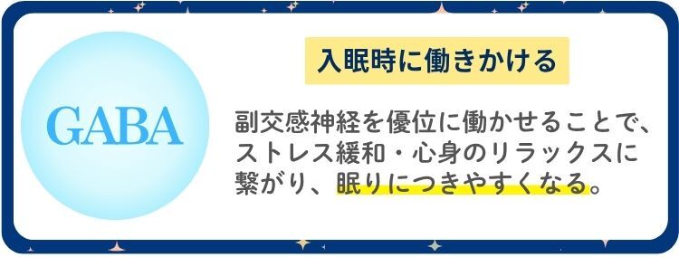 入眠時に働きかける